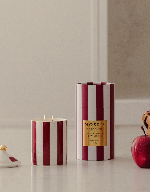 Moss St Fragrances - Juicy Apple & Wild Fig Ceramic Candle 360g