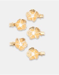 Morgan & Taylor - Floret Hair Clip Set in Gold
