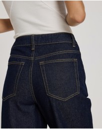 Atmos&Here - Mona Mid Rise Turn-Up Jeans