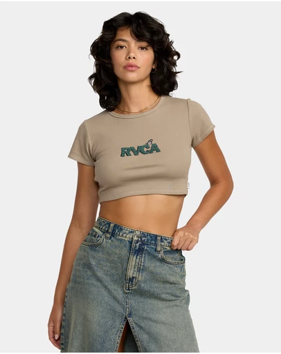 RVCA - Womens Stoned Half T-Shirt