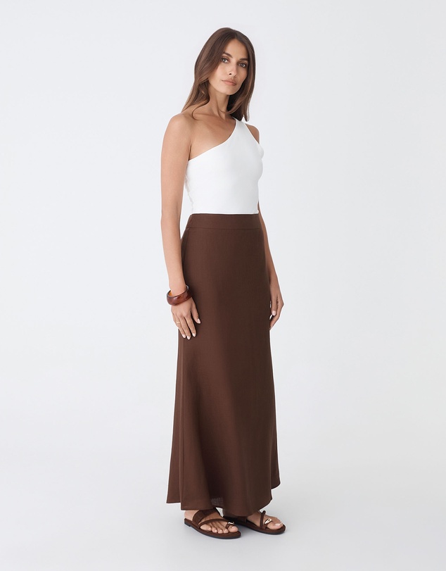Forcast - Amelia Linen Blend Maxi Skirt