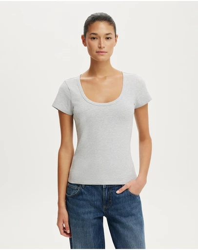 Cotton On - Everyday Smooth Scoop Neck Tee