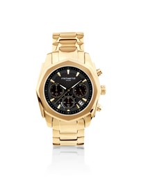 Michael Hill - Men's Solar Chronograph Watch in Gold Tone Stainless Steel