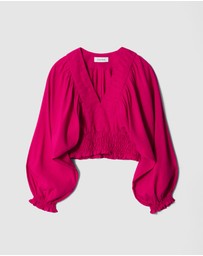 & Other Stories - Smocked Puff-Sleeve Blouse