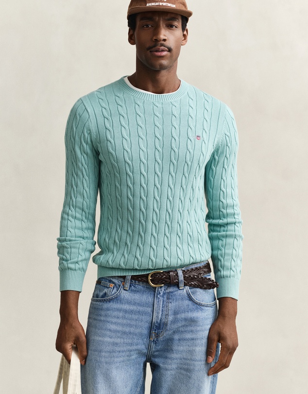 Gant - Cotton Cable Crew Neck