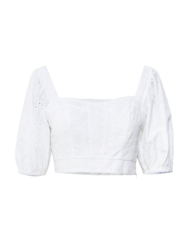 Forcast - Abella Broderie Crop Top