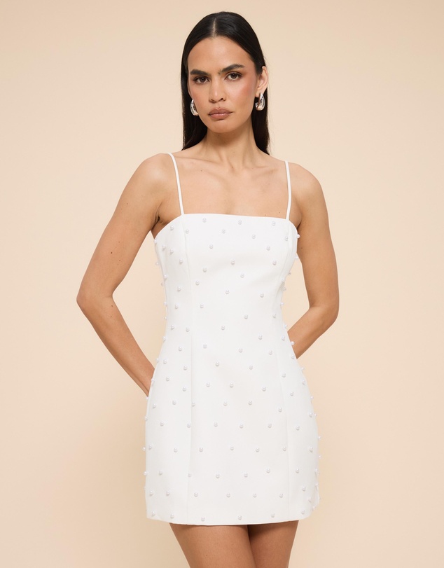 CHANCERY - Paloma Pearl Detail Mini Dress
