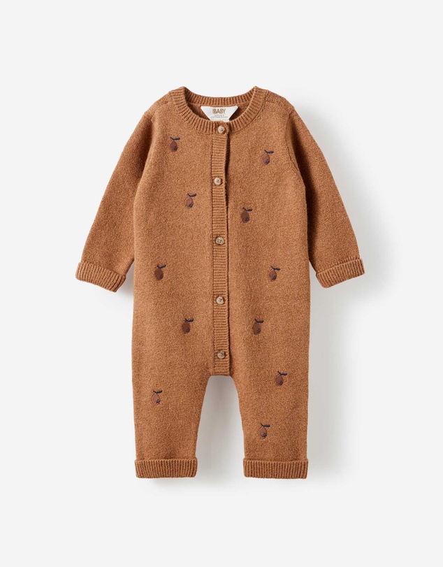 Cotton On Kids - Baby Organic Blend Knit Long Sleeve Romper
