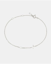 SAINT VALENTINE - Pearl Letter Bracelet - Silver X