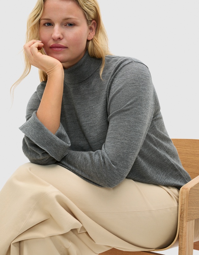 Seed Heritage - Fine Merino Mock Neck Knit