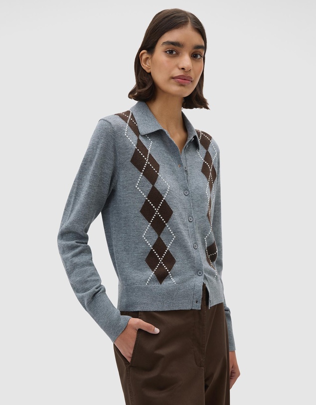 Oroton - Argyle Cardigan