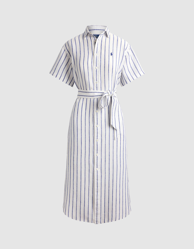 Polo Ralph Lauren - Striped Linen Short-Sleeve Shirtdress