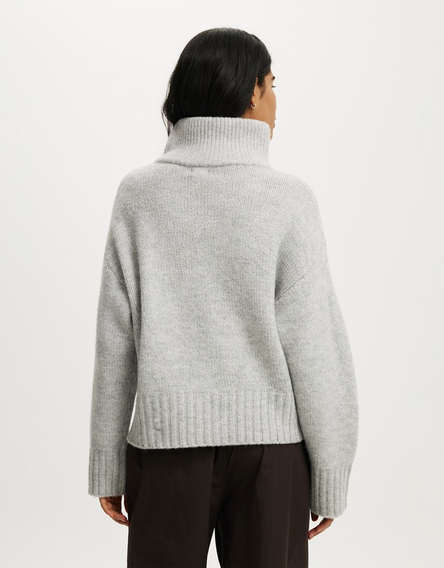 Cotton On - Luxe Funnel Zip Pullover