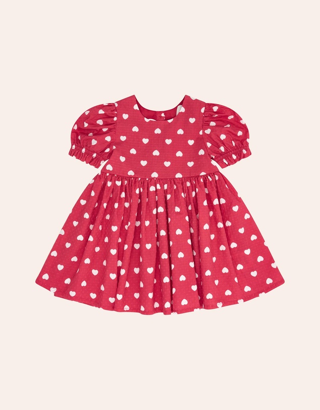 Huxbaby - I Heart You Puff Sleeve Dress - ICONIC EXCLUSIVE - Babies-Kids