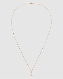 Elli Jewelry - Necklace Pendant Baroque Balls with Freshwater Cultured Pearl in 925 Sterling Silver Gold Plated