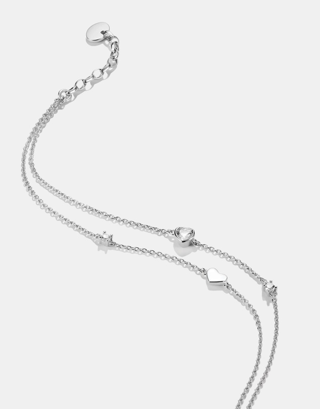 THOMAS SABO - THOMAS SABO Anklet hearts with zirconia