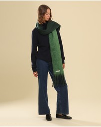 Morgan & Taylor - Cosette Chunky Two-Toned Scarf in Dark Green