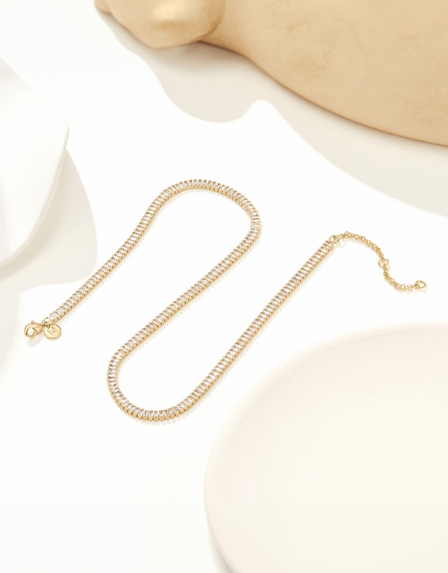 Mestige - Era Radiant Tennis Necklace - 18K Gold Plated