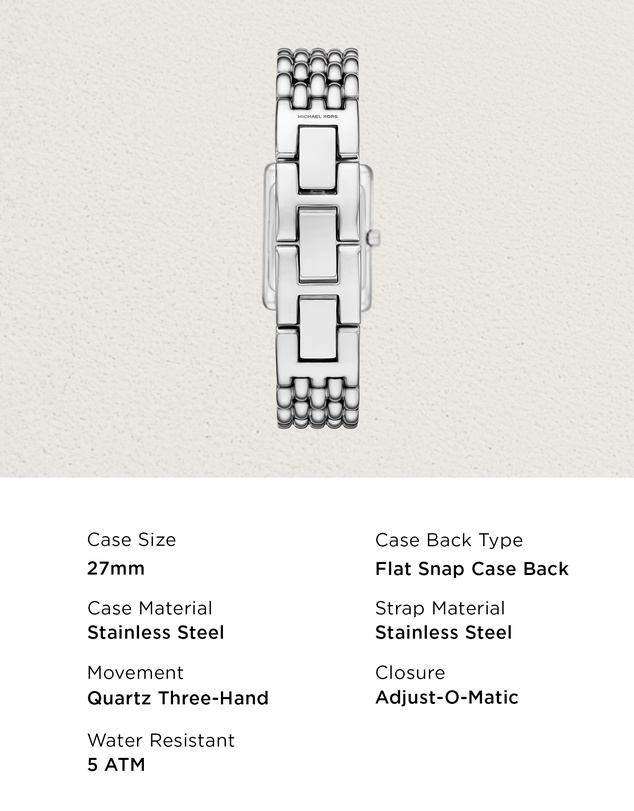 Michael Kors - Essex Silver Tone Analogue Watch