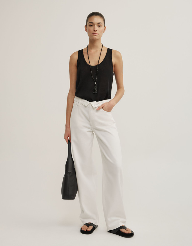 Witchery - Linen Scoop Knit Tank