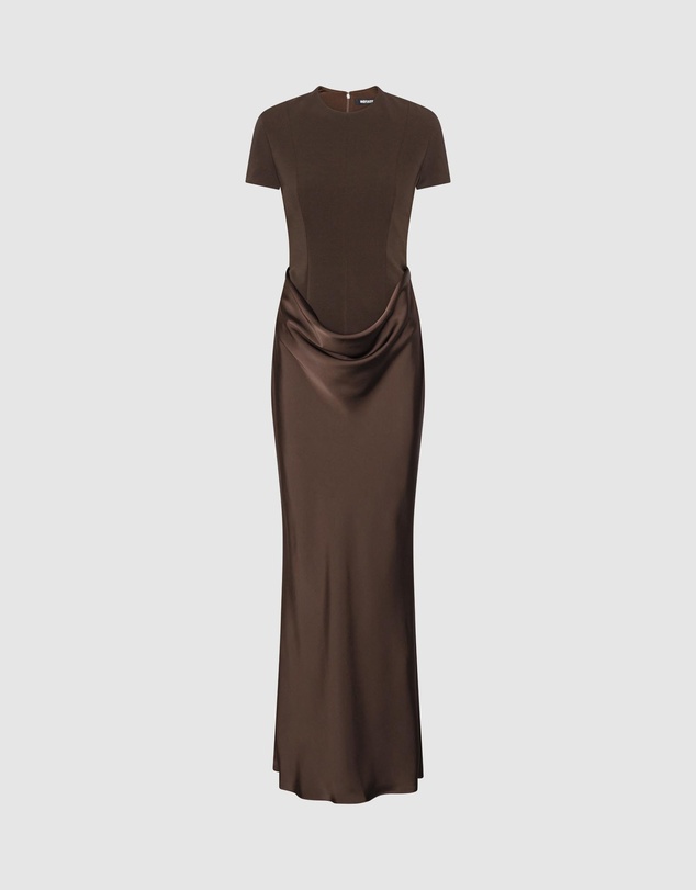 ROTATE - Capsleeve Draped Maxi