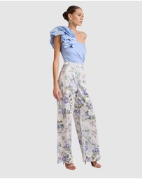 Honey and Beau - Lorena One Shoulder Ruffle Bodysuit
