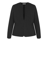 City Chic - Plus size Peyton Ponte Jacket - black