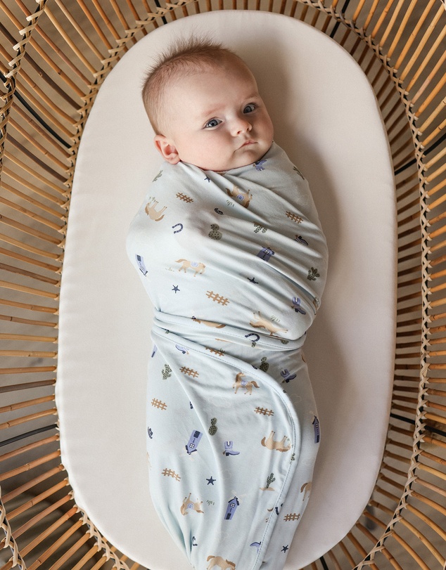 Kynd Baby - Large Stretchy Swaddle in Country Blue