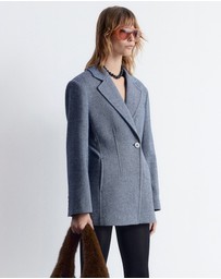& Other Stories - Fitted Shoulder-Pad Wool Blazer