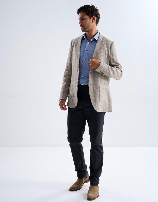 3 Wise Men - 3 Wise Men Winston Tan Linen Blazer