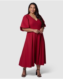 Pink Dusk by Curve Project - Ignition Midi Dress