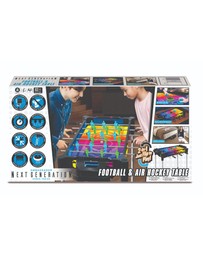 Ambassador - 2 -in-1 Foosball & Air Hockey Neon Arcade Table