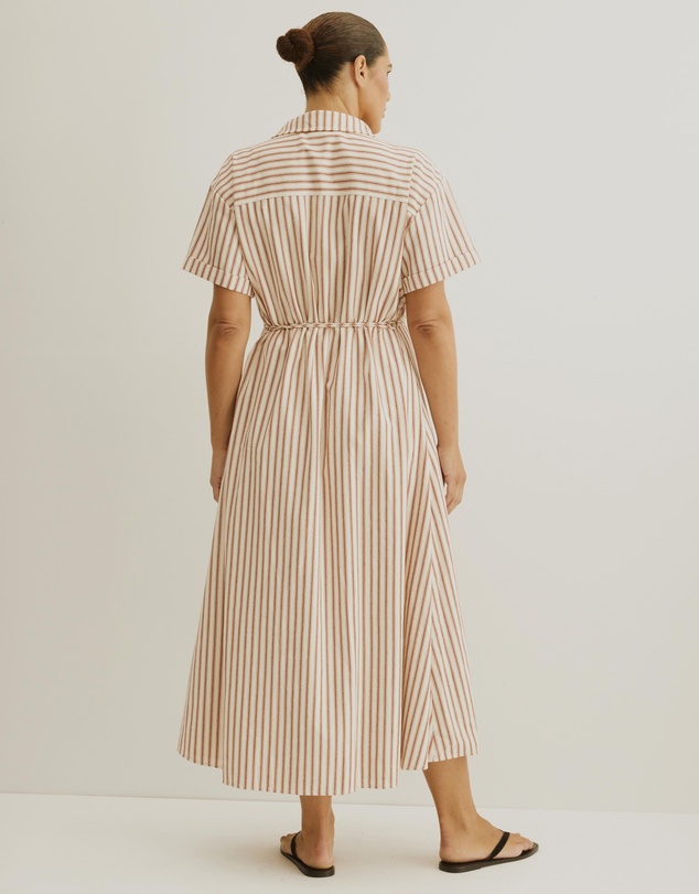 Atmos&Here Curvy - Amy Tie Back Maxi Shirt Dress