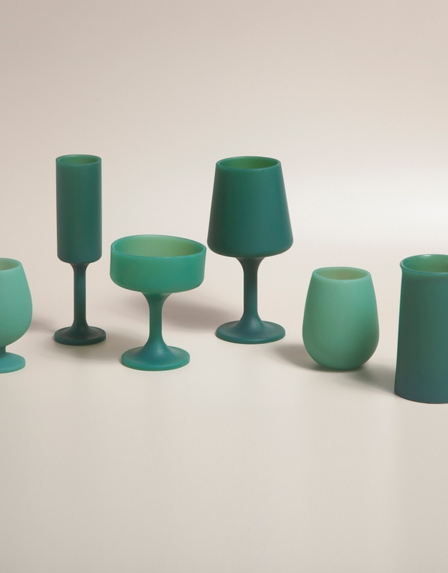 porter green - stegg | silicone unbreakable highball glasses