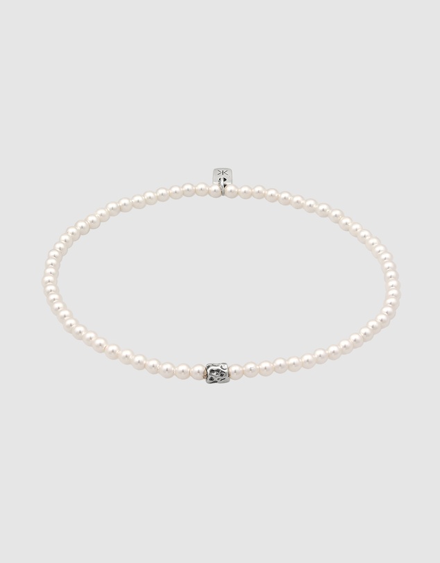 Kuzzoi - ICONIC EXCLUSIVE - Bracelet Male Beads Pearl 925 Sterling Silver