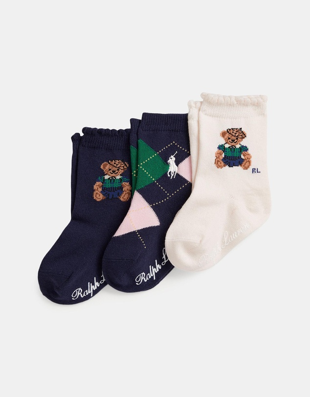 Polo Ralph Lauren - 3-Pack Polo Bear Crew Socks Gift Set - Babies