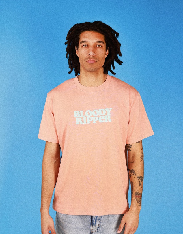 Skwosh - Bloody Ripper Slang Tee In Coral