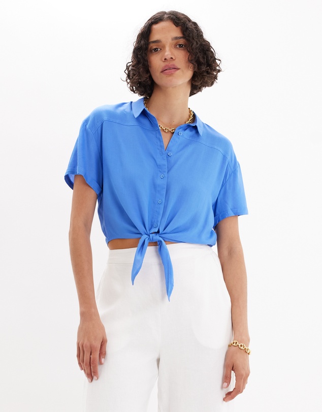 Amelius - Amabel Short Sleeve Crop Shirt