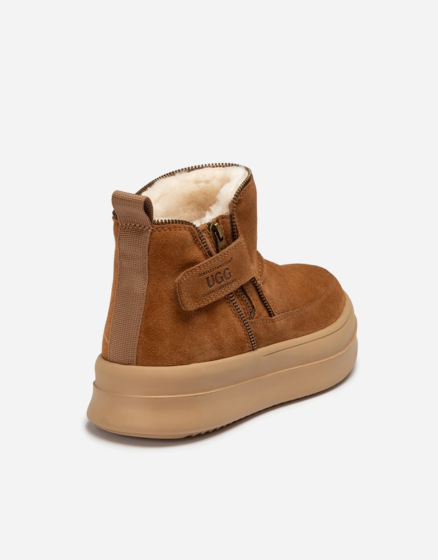 Ozwear Connection Uggs - Ugg Tag Zipper Ankle Boots