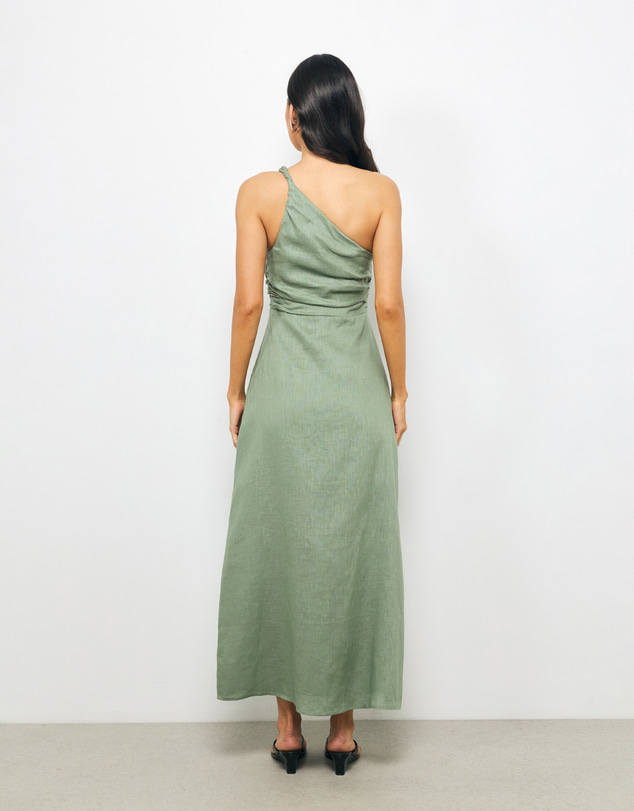 AERE - Lettie One Shoulder Maxi Dress