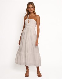 Petal & Pup - Vinny One Shoulder Maxi Dress - White