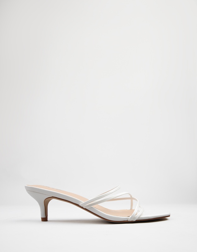 RAID - Charli White Kitten Heels Mule