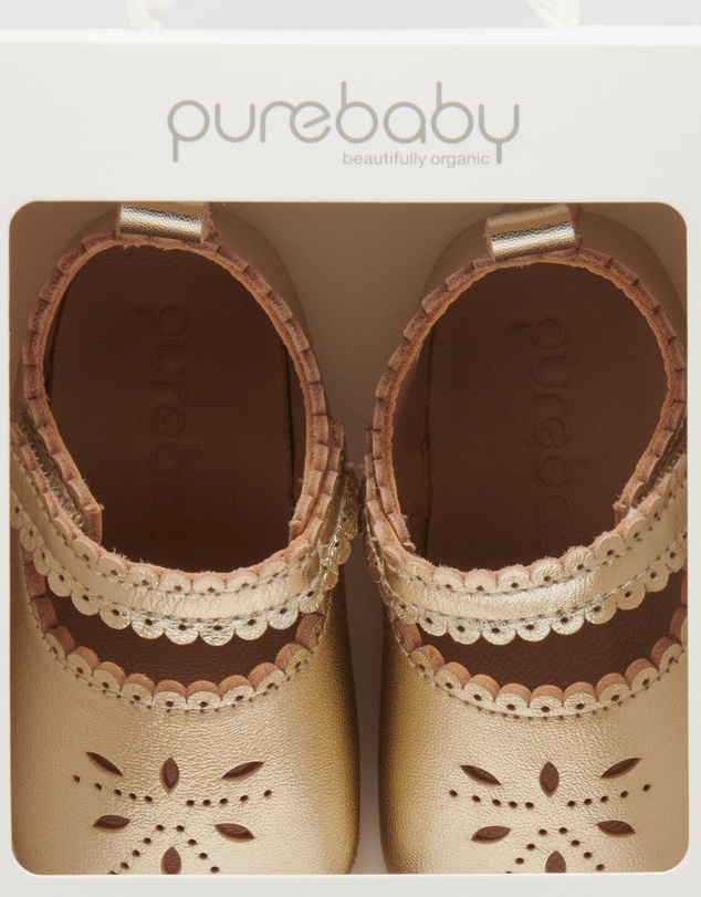 Purebaby - Leather Eyelet Mary Jane-Kids-Babies