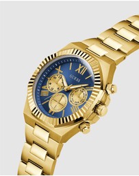 GUESS - Guess Men's Gold Tone 44mm Multi-function Watch