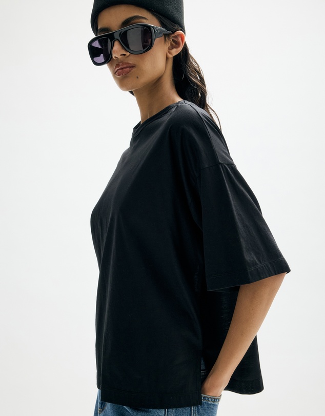 Minima Esenciales - Rena Boxy Sheer Cotton T-Shirt