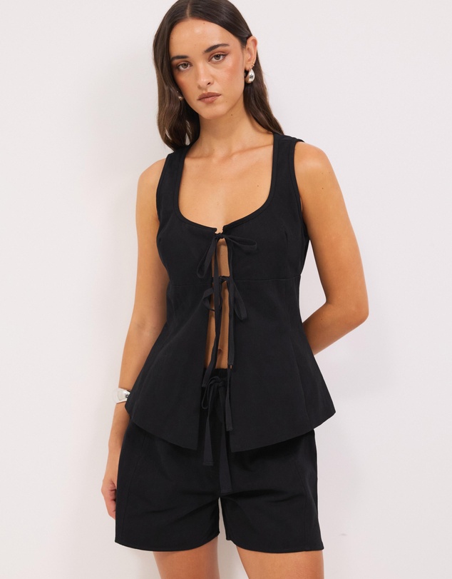 Calli - Matt Cotton Twill Vest