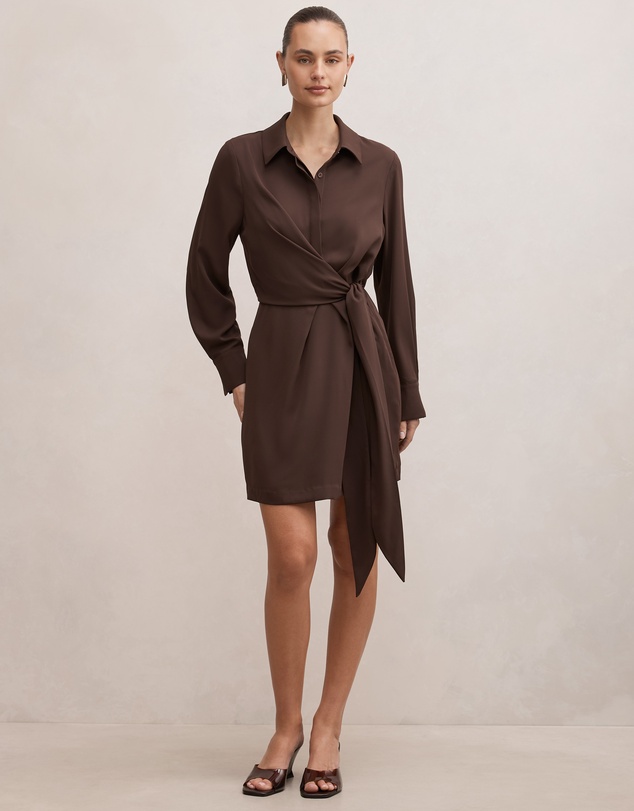 Forever New - Isobel Tie Shirt Mini Dress