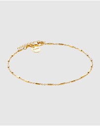 Najo - Equilibrium Yellow Gold Chain Anklet (23cm + 3cm ext)