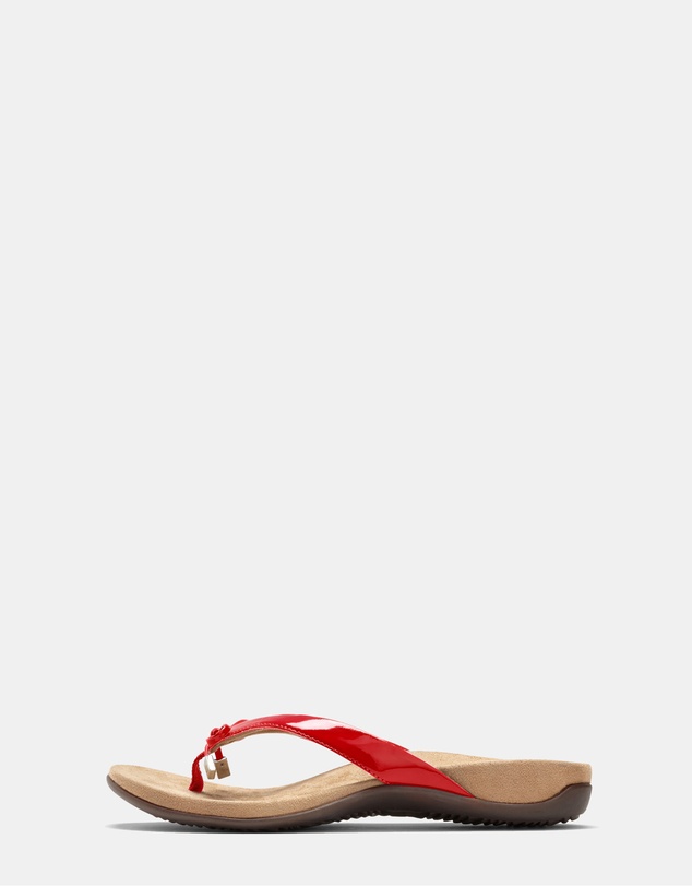 Vionic - Bella Toe Post Sandal - Red Patent