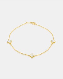 Zoe Olivia - 9K Gold Mother of Pearl Petal Bracelet